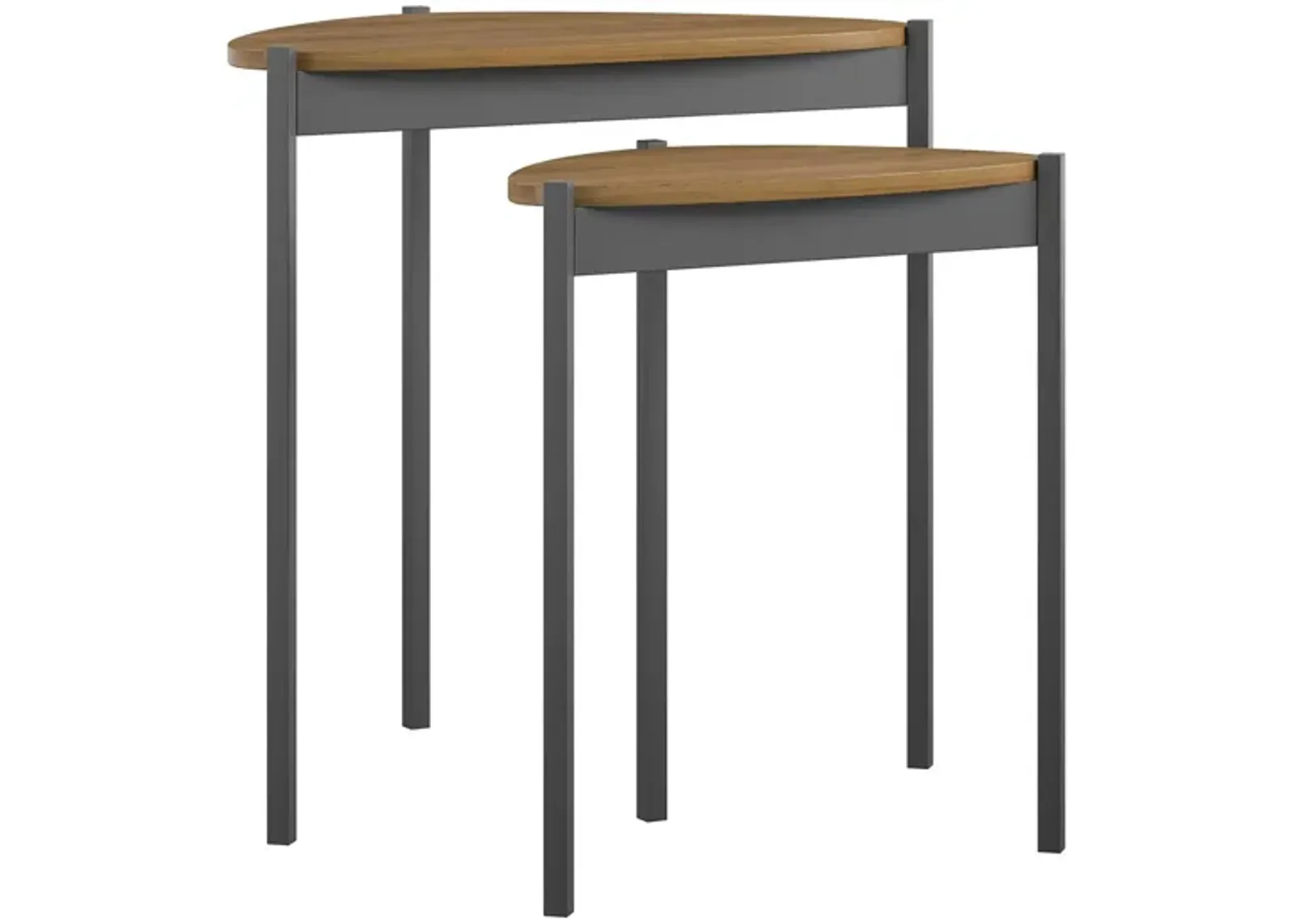 Novogratz Tallulah Nesting Tables in Gray by DOREL HOME FURNISHINGS