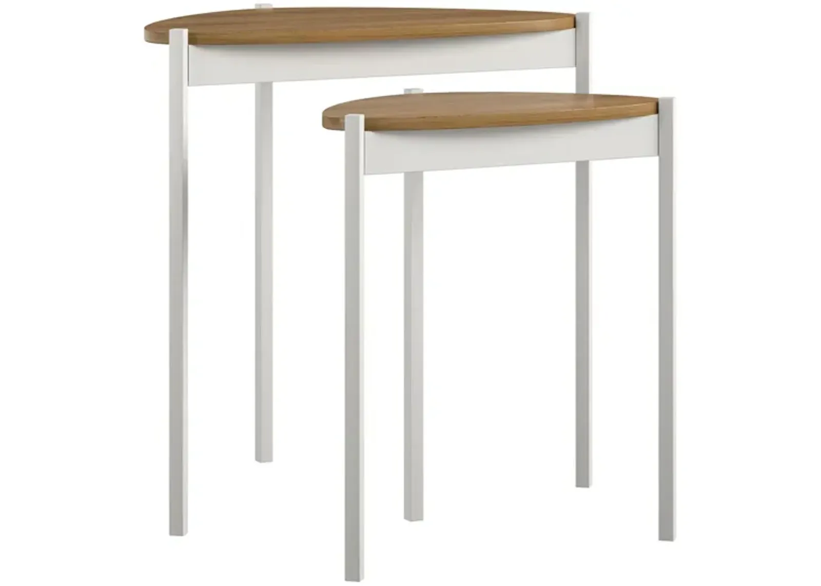 Novogratz Tallulah Nesting Tables in White by DOREL HOME FURNISHINGS