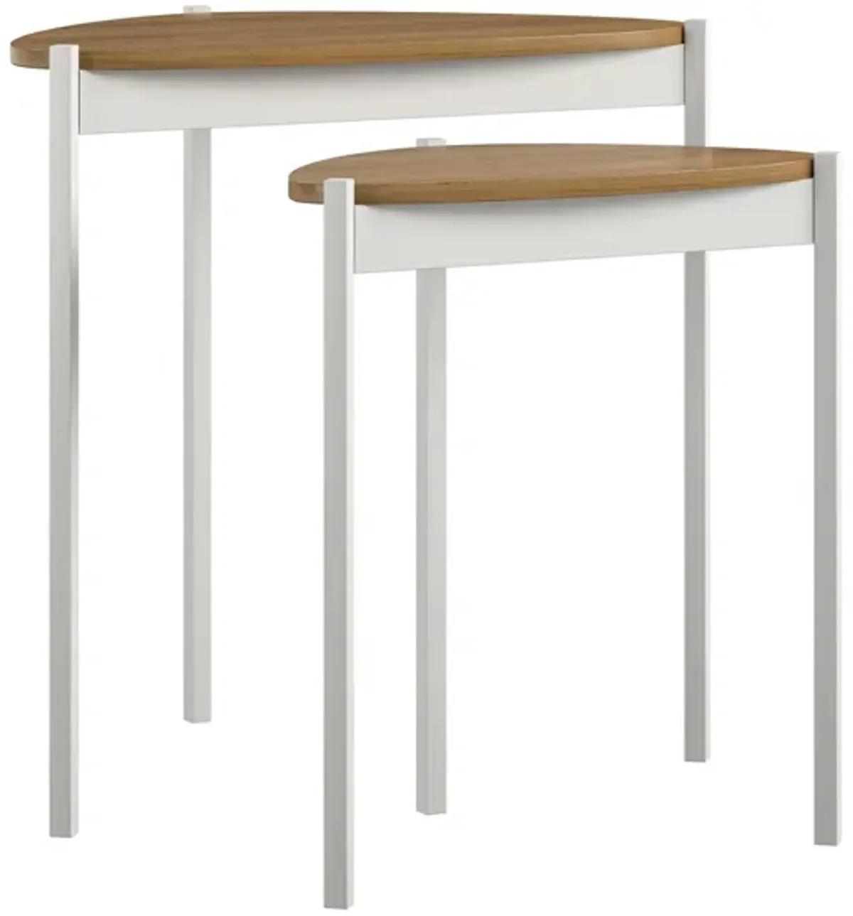 Novogratz Tallulah Nesting Tables in White by DOREL HOME FURNISHINGS