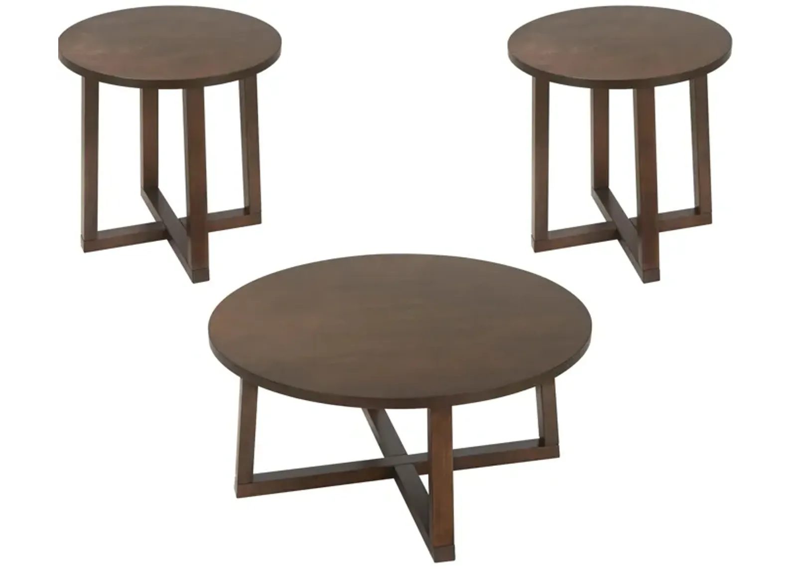 Trinity 3-pc. Occasional Tables w/ Casters in Brown by Elements International Group