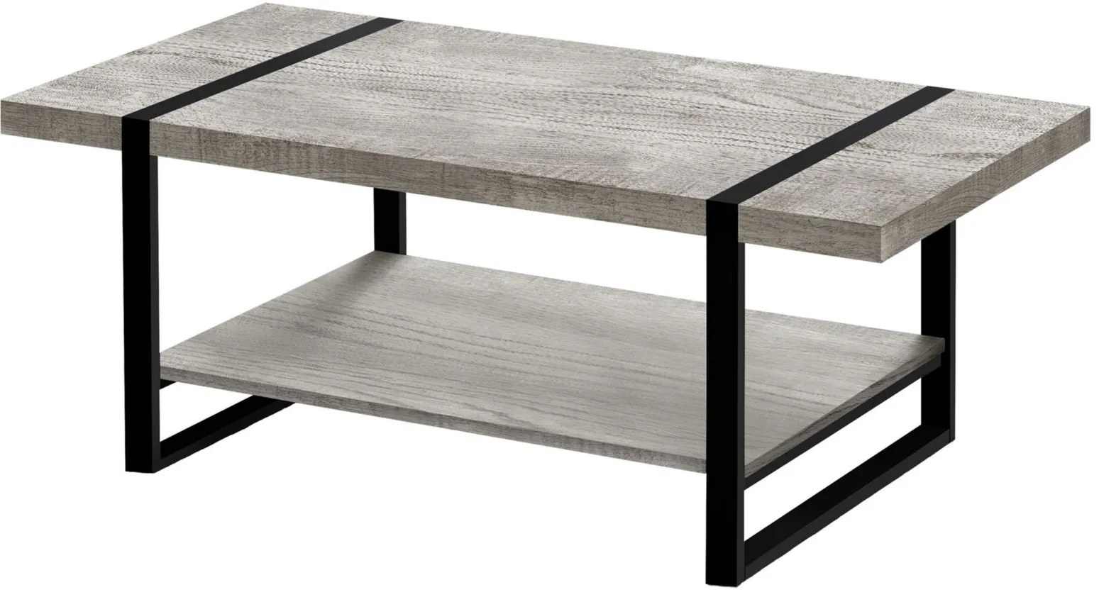Jodie Rectangular Coffee Table in Gray by Monarch Specialties