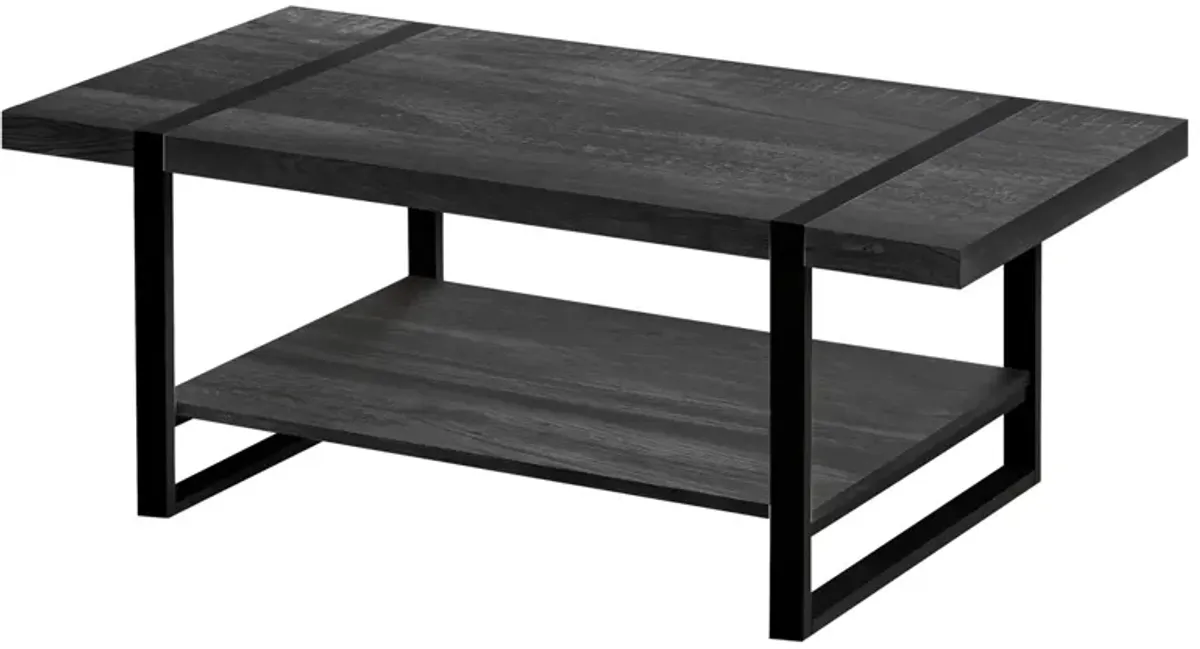 Jodie Rectangular Coffee Table in Black by Monarch Specialties