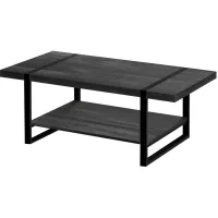 Jodie Rectangular Coffee Table in Black by Monarch Specialties