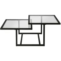 Amalie Two-Tier Coffee Table in Blackened Bronze by Hudson & Canal