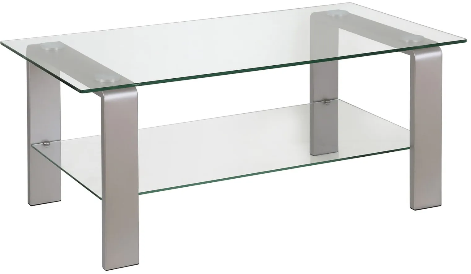 Asta Rectangular Coffee Table in Nickel by Hudson & Canal