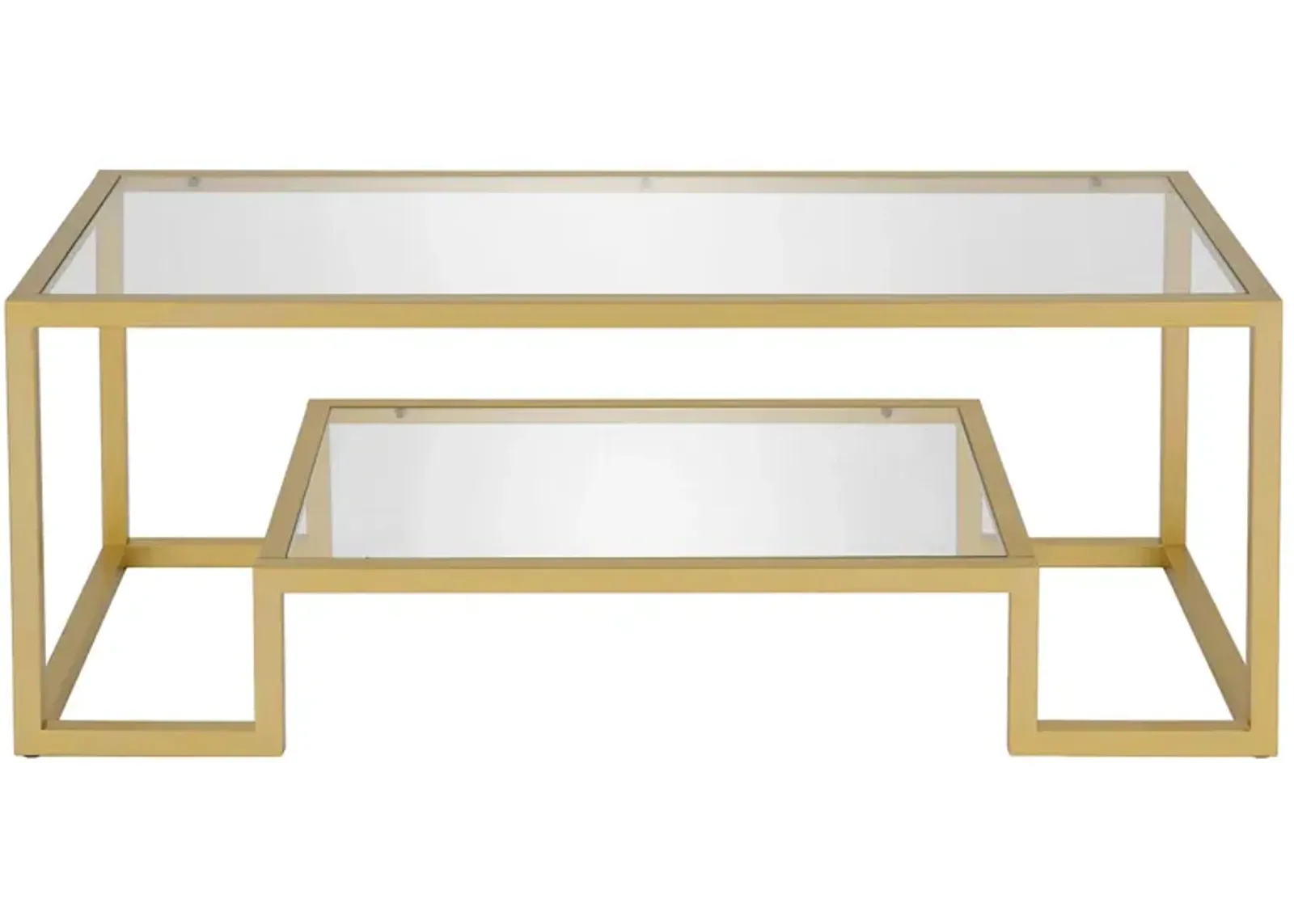 Vicky Rectangular Coffee Table in Brass by Hudson & Canal