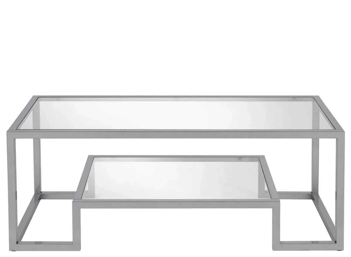 Vicky Coffee Table in Satin Nickel by Hudson & Canal