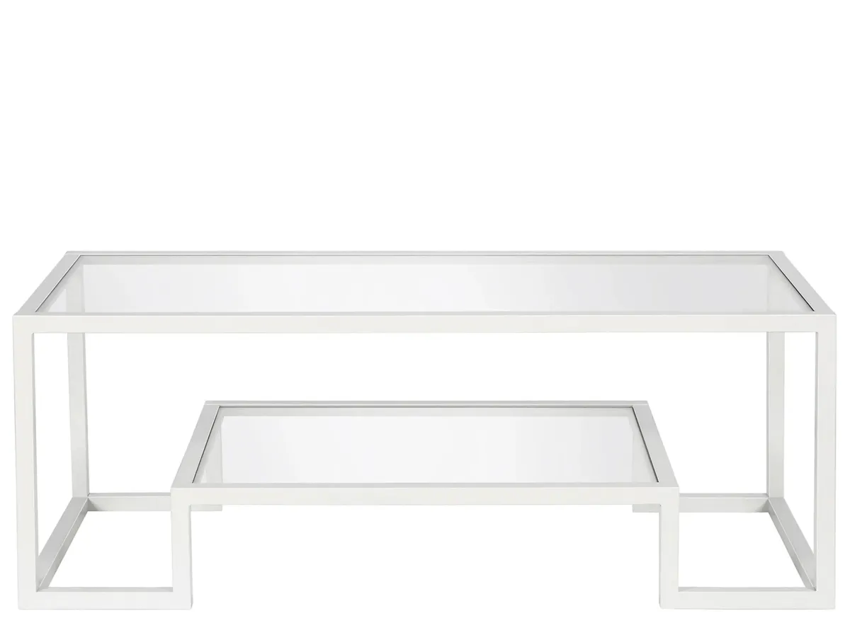 Vicky Rectangular Coffee Table in White by Hudson & Canal