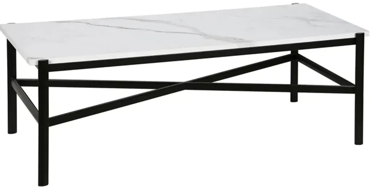 Braxton Coffee Table with Faux Marble Top