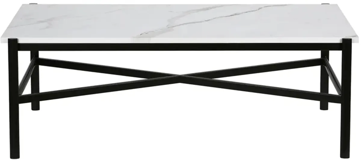 Braxton Coffee Table with Faux Marble Top