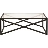 Calix Rectangular Coffee Table in Blackened Bronze by Hudson & Canal