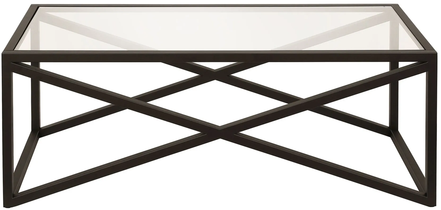 Calix Rectangular Coffee Table in Blackened Bronze by Hudson & Canal