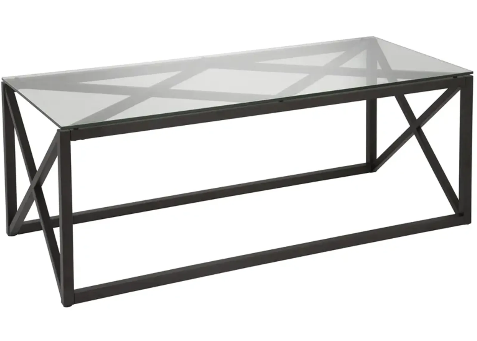 Doreen Rectangular Coffee Table in Blackened Bronze by Hudson & Canal