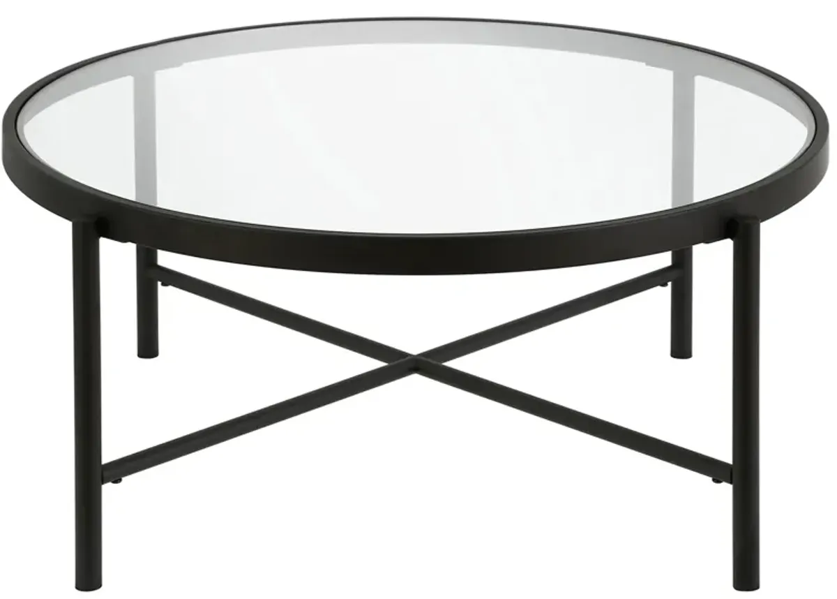 Duxbury Round Coffee Table in Blackened Bronze by Hudson & Canal