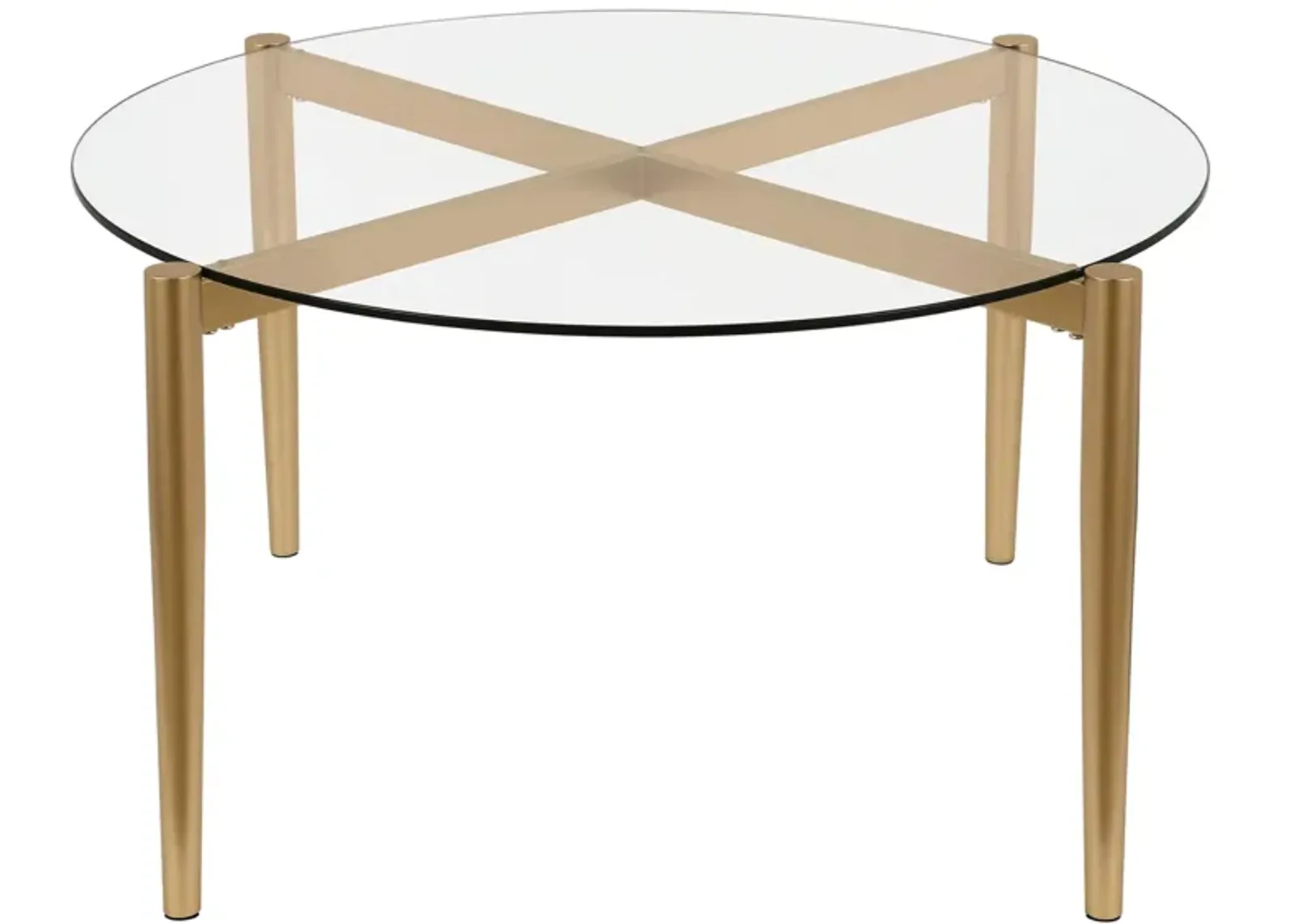 Kadmos Round Coffee Table in Brass by Hudson & Canal