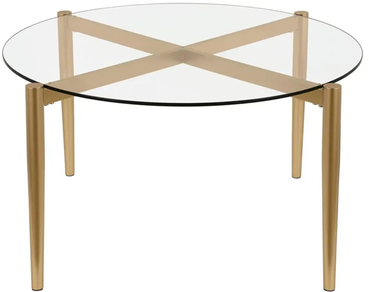 Kadmos Round Coffee Table in Brass by Hudson & Canal