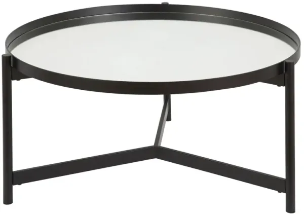 Kismet Round Coffee Table with Mirrored Top