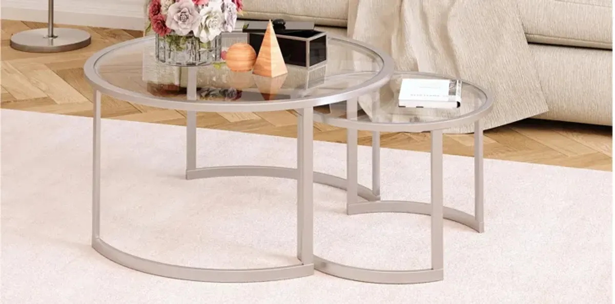 Mitera Round Nesting Coffee Table Set