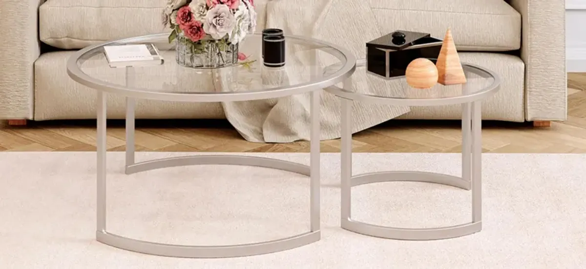 Mitera Round Nesting Coffee Table Set