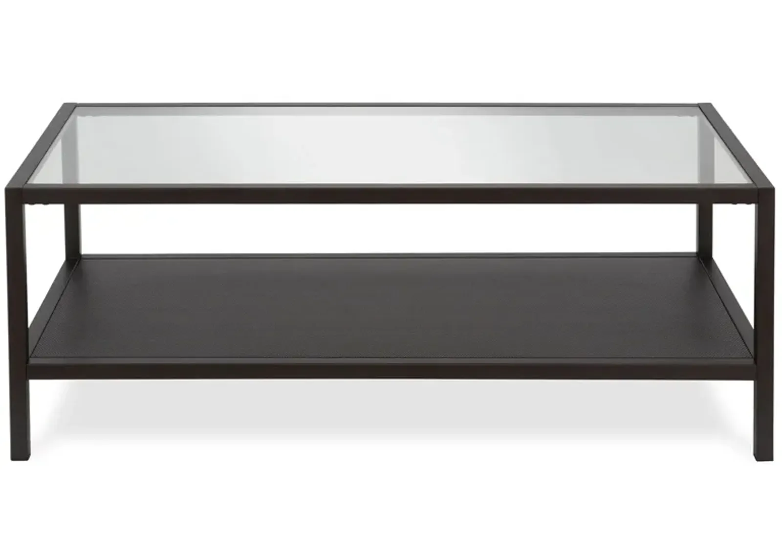 Rigan Rectangular Coffee Table in Blackened Bronze by Hudson & Canal