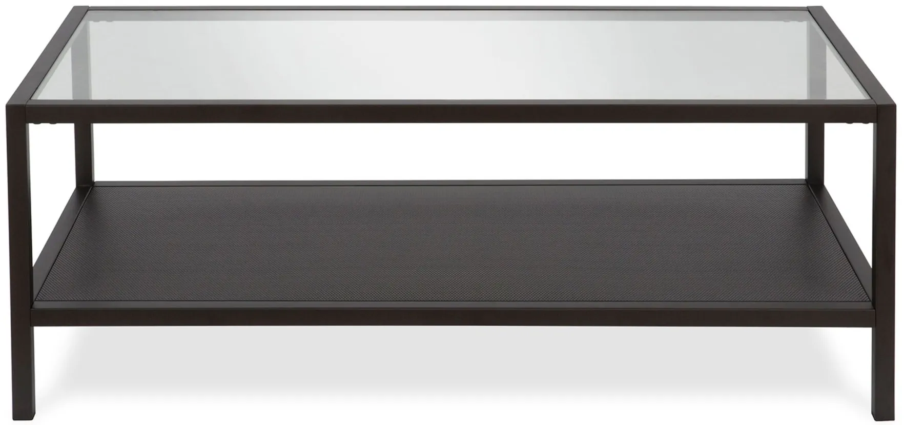 Rigan Rectangular Coffee Table in Blackened Bronze by Hudson & Canal