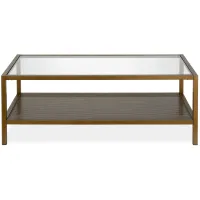 Rigan Rectangular Coffee Table in Brass by Hudson & Canal
