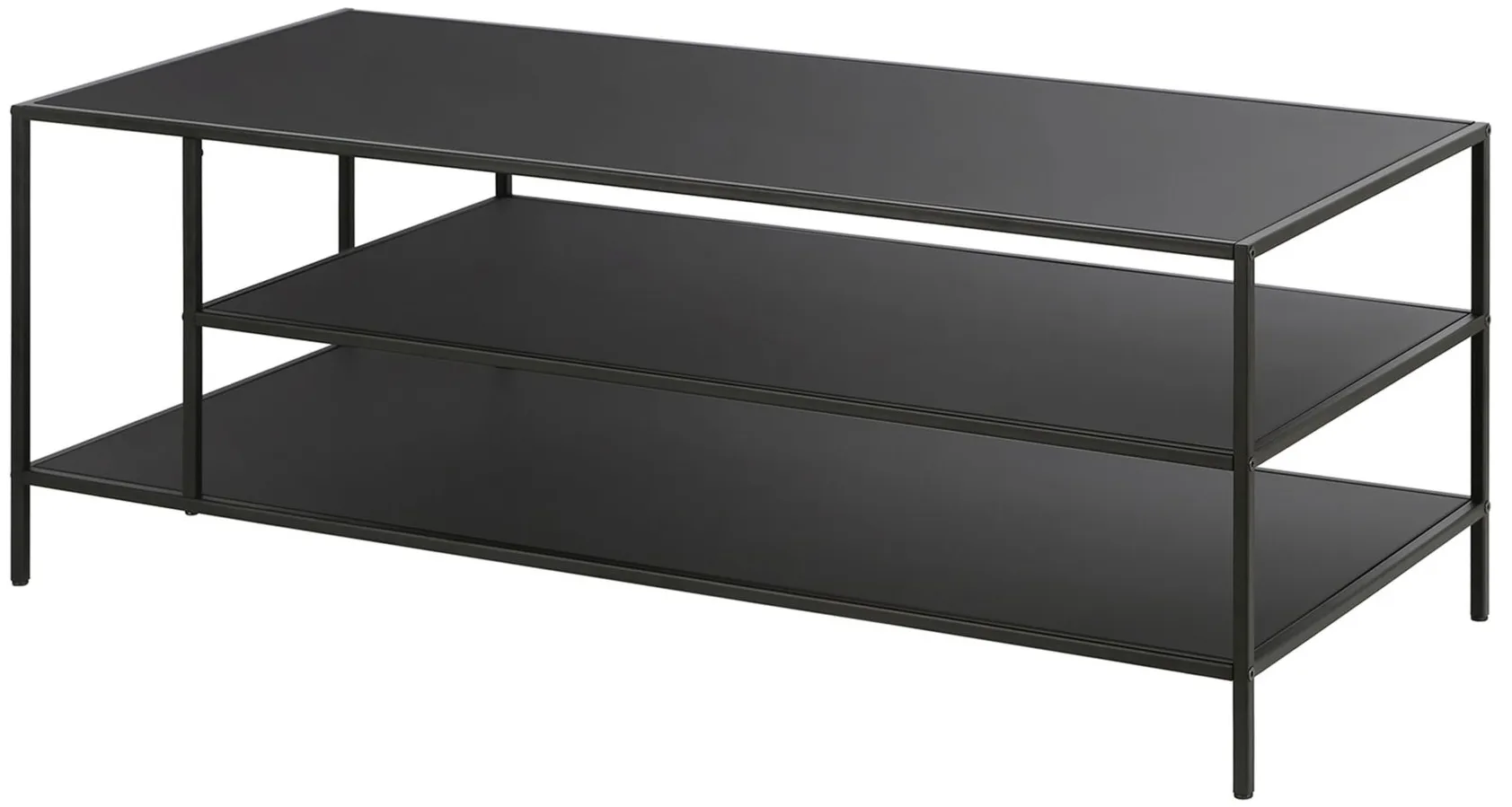 Winthrop Rectangular Coffee Table in Blackened Bronze by Hudson & Canal