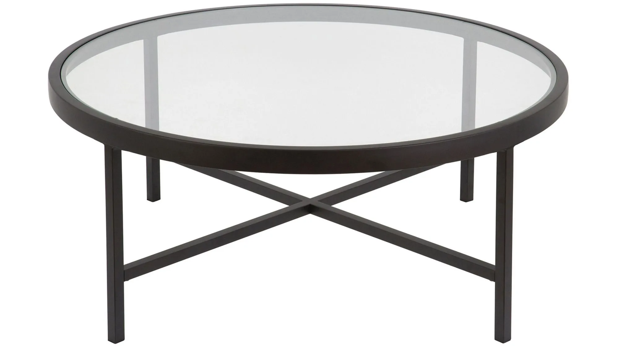 Xivil Round Coffee Table in Blackened Bronze by Hudson & Canal