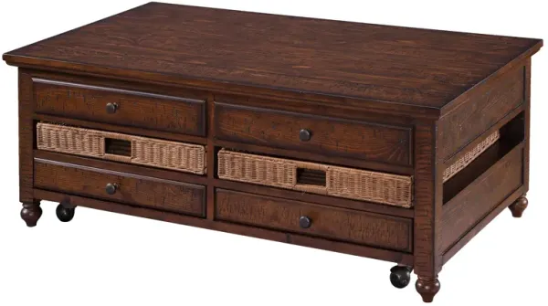 Cottage Lane Wood Rectangular Lift-top Cocktail Table