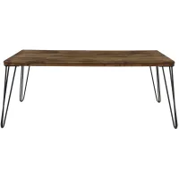 Bevan Cocktail Table in 2-tone finish (Rustic oak and Black) by Homelegance