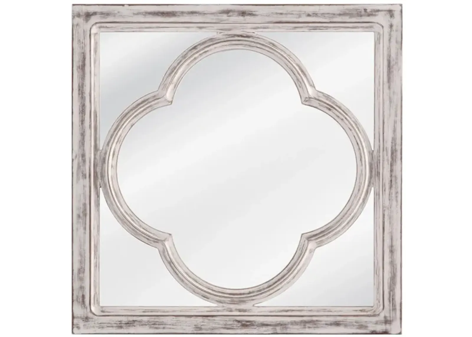 Sutter Wall Mirror in Distressed White by Bassett Mirror Co.