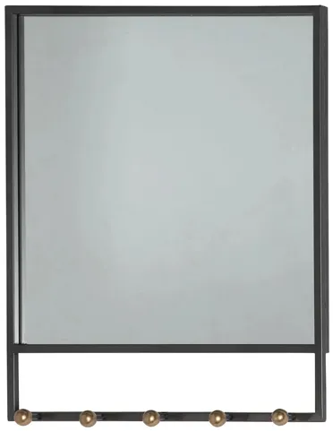 Novogratz Black Metal Wall Mirror in Black by UMA Enterprises