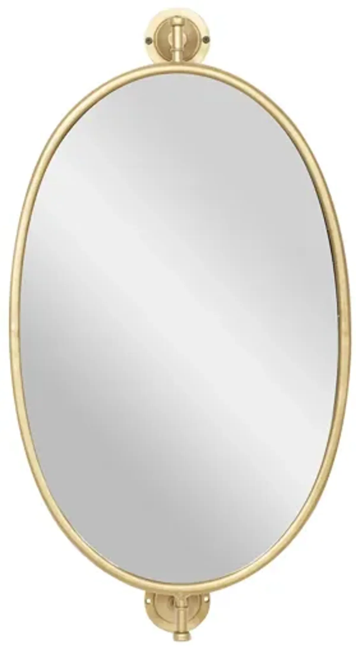 Ivy Collection Gold Wood Wall Mirror