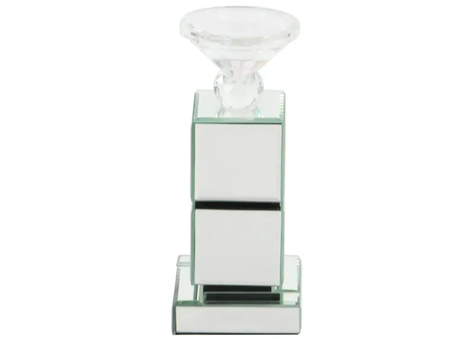 Ivy Collection Sulejow Candle Holder in Clear by UMA Enterprises