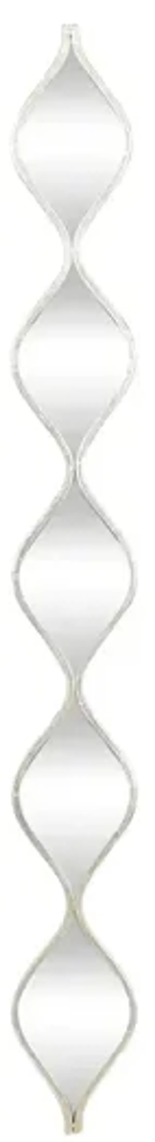 Ivy Collection Silver Metal Wall Mirror