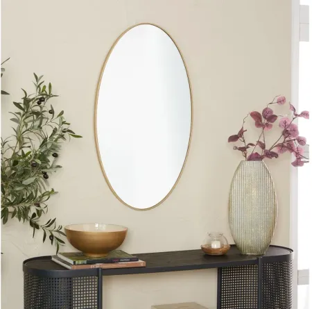 Ivy Collection Gold Wood Wall Mirror in Gold by UMA Enterprises