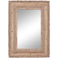 Ivy Collection Brown Wood Wall Mirror in Brown by UMA Enterprises