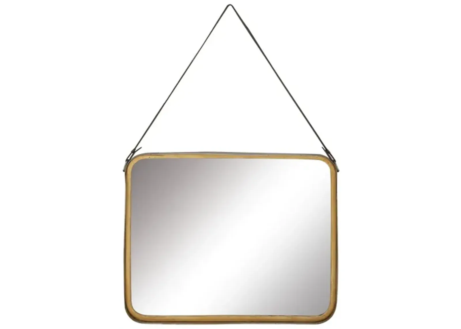 Ivy Collection Gold Metal Wall Mirror in Gold by UMA Enterprises