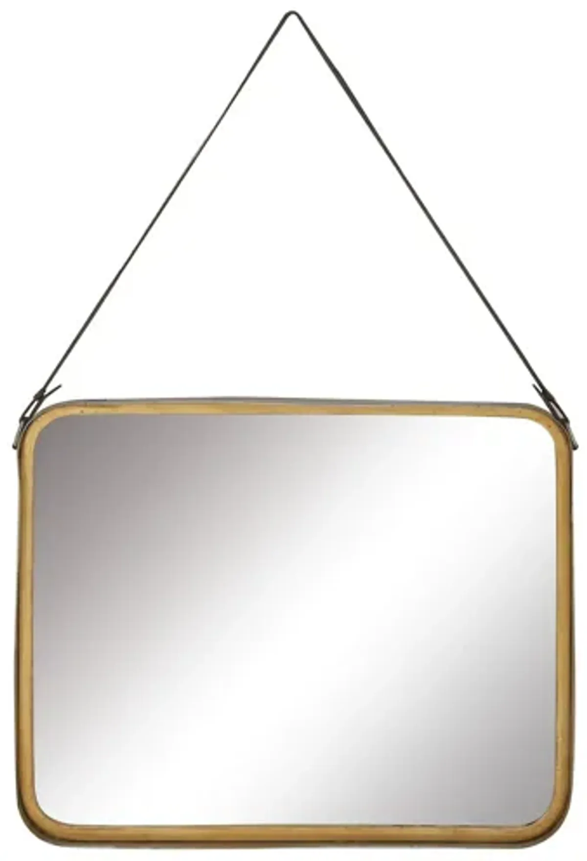 Ivy Collection Gold Metal Wall Mirror in Gold by UMA Enterprises