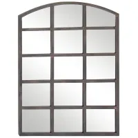 Ivy Collection Metal Wall Mirror in Clear by UMA Enterprises