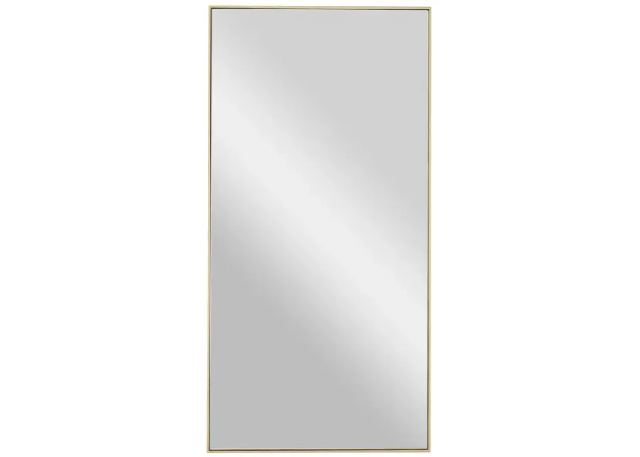 Ivy Collection Gold Wood Wall Mirror in Gold by UMA Enterprises