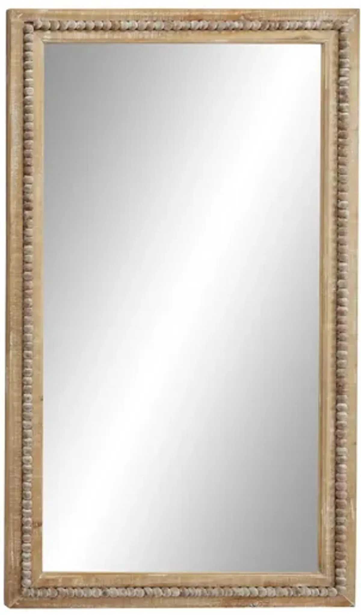 Ivy Collection Light Brown Wood Wall Mirror in Light Brown by UMA Enterprises