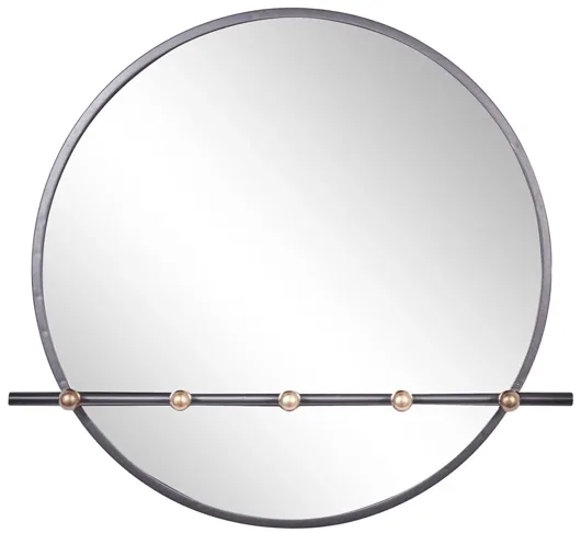 Novogratz Silver Metal Wall Mirror in Silver by UMA Enterprises