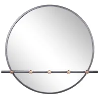 Novogratz Silver Metal Wall Mirror in Silver by UMA Enterprises