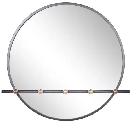Novogratz Silver Metal Wall Mirror in Silver by UMA Enterprises