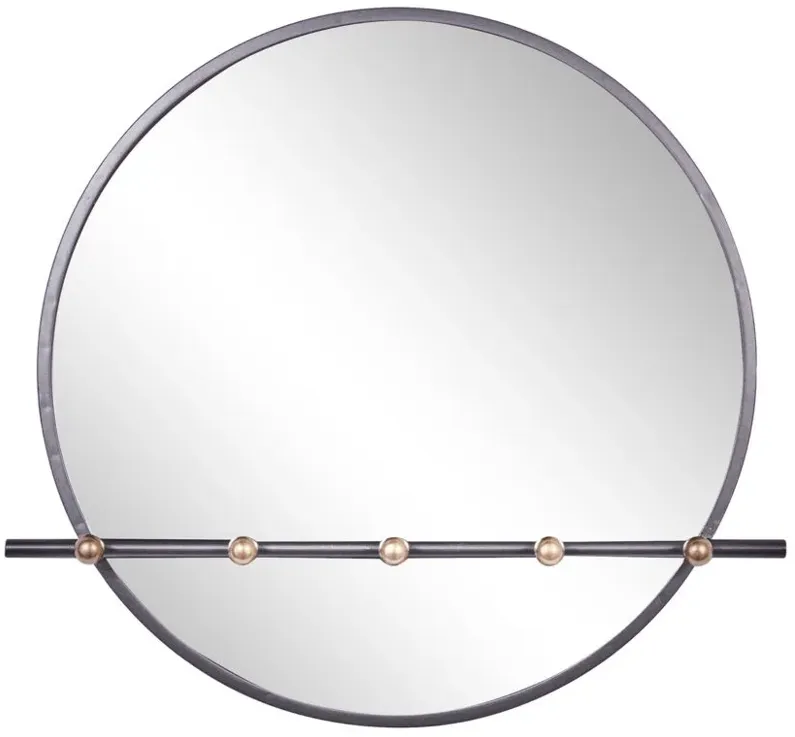 Novogratz Silver Metal Wall Mirror in Silver by UMA Enterprises