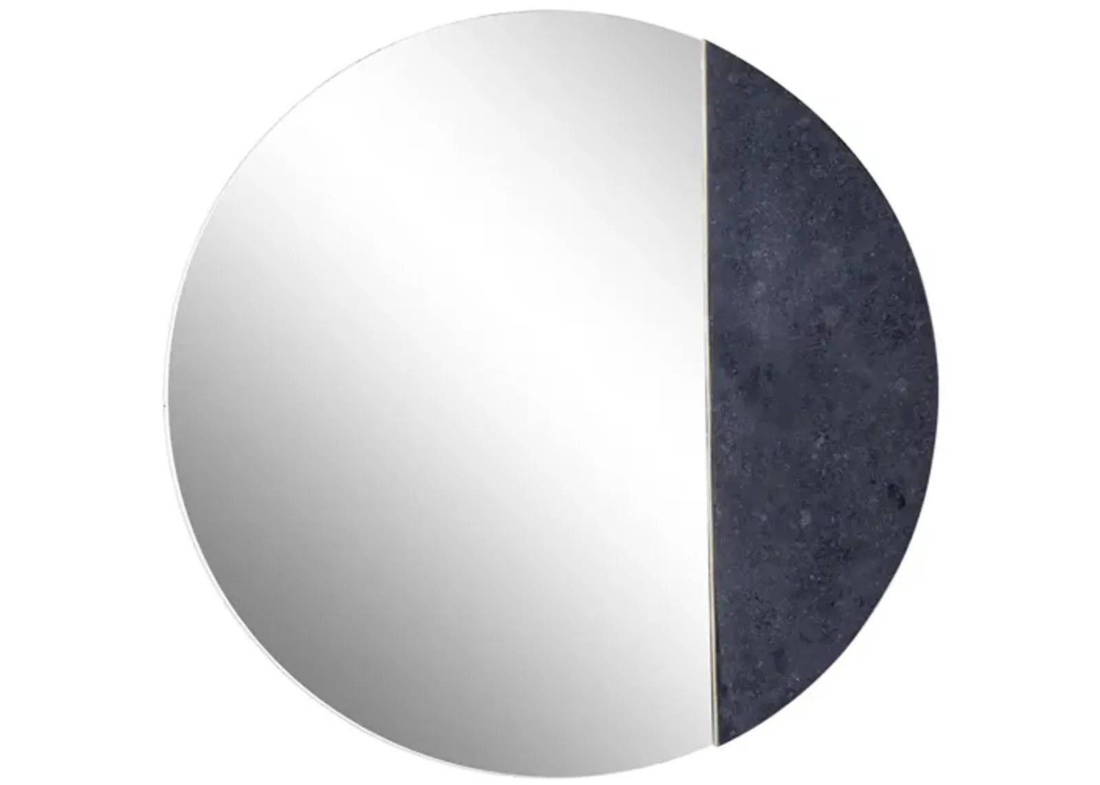 Novogratz Black Marble Wall Mirror in Black by UMA Enterprises