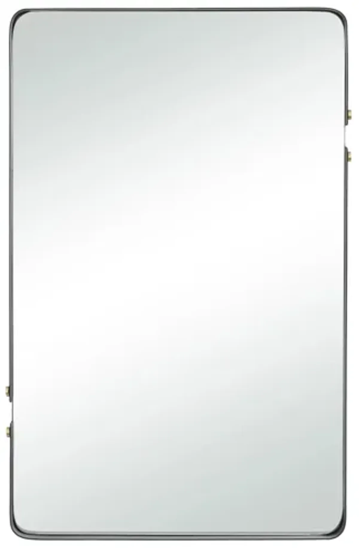 Ivy Collection Black Metal Wall Mirror in Black by UMA Enterprises