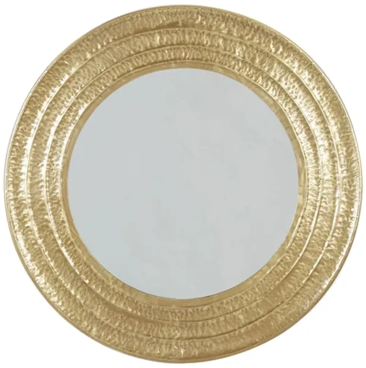 Ivy Collection Gold Metal Wall Mirror