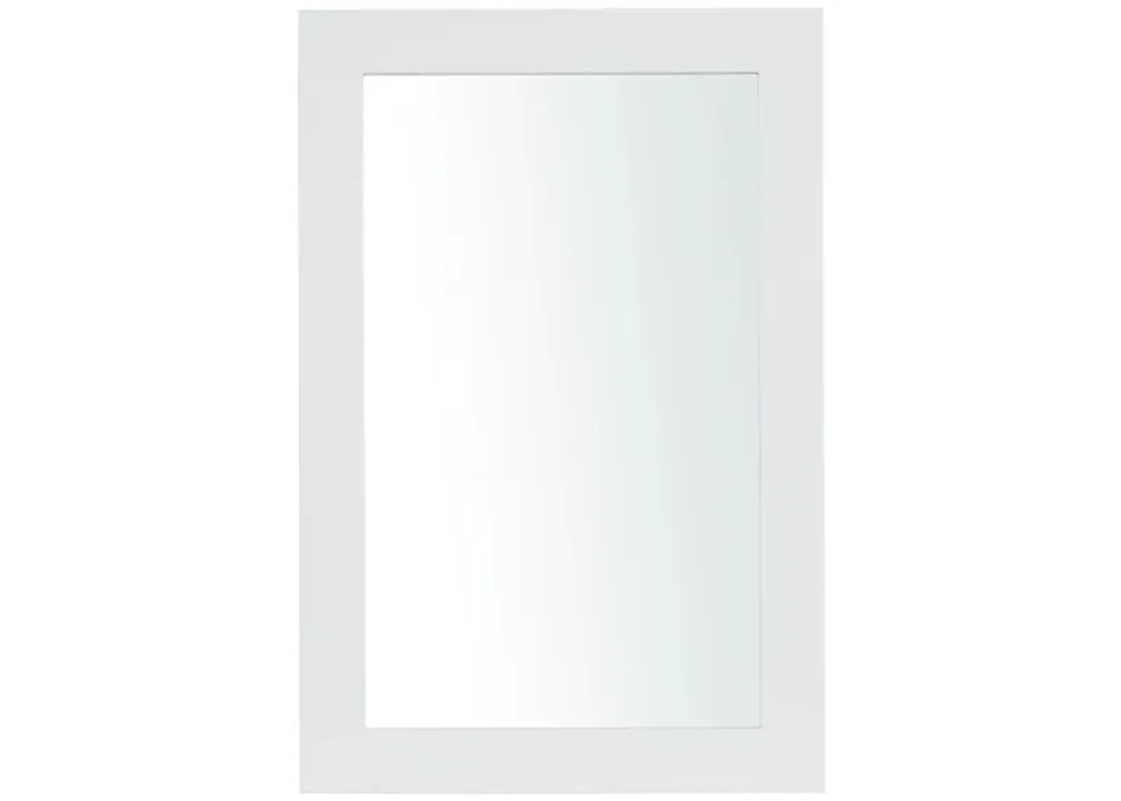 Ivy Collection White Wood Wall Mirror in White by UMA Enterprises